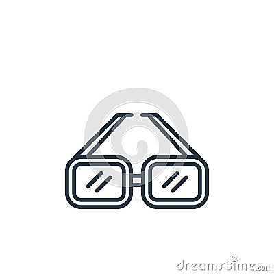 rectangular eyeglass vector icon. rectangular eyeglass editable stroke. rectangular eyeglass linear symbol for use on web and Vector Illustration
