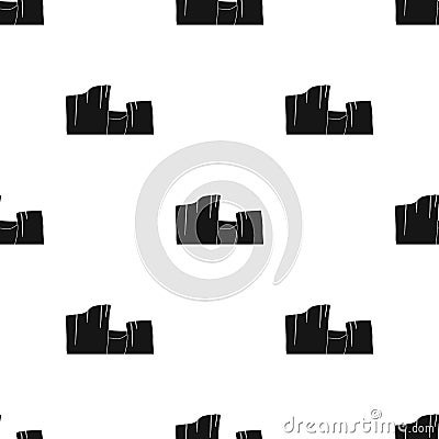 Rectangular high mountains of Sandstone.Desert mountains.Different mountains single icon in black style vector symbol Vector Illustration