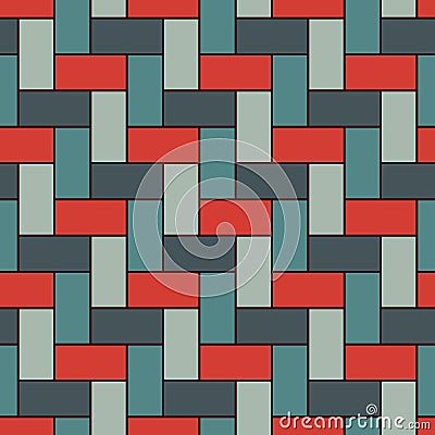 Rectangular Interlocking Blocks Wallpaper. Parquet Background. Seamless ...