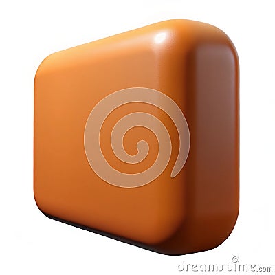 Rectangular object with rounded corners isolated on transparent background Stock Photo