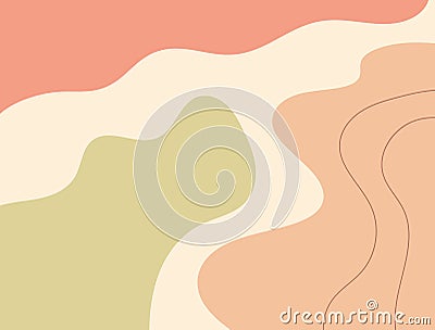 Rectangular template for design with abstract shapes. Vector Illustration