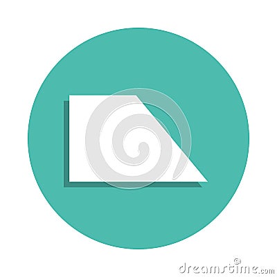 rectangular trapezoid icon. Elements of geometric figure in badge style icons. Simple icon for websites, web design, mobile app, i Stock Photo