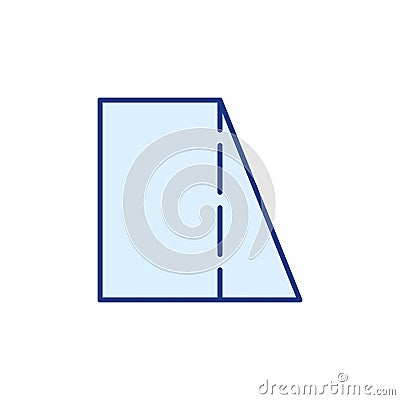 Rectangular Trapezoid vector geometric shape concept colored icon Stock Photo