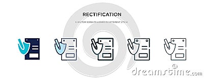 Rectification icon in different style vector illustration. two colored and black rectification vector icons designed in filled, Vector Illustration