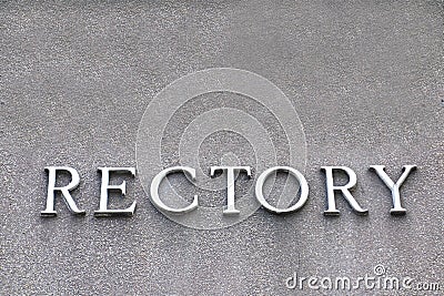 Rectory Sign Stock Photo