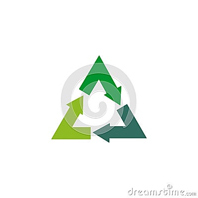 Recycle arrow logo design vector template Vector Illustration