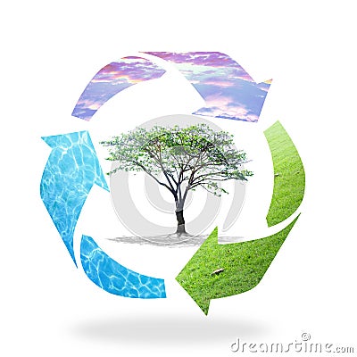 Recycle arrow symbol Stock Photo
