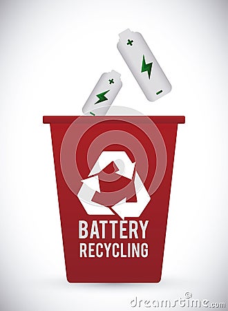 Recycle battery design. Vector Illustration