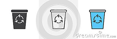 Recycle bin icon Vector Illustration