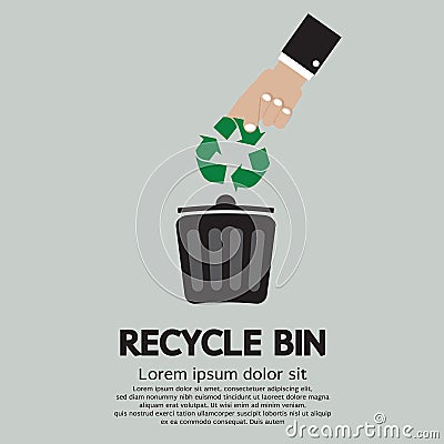 Recycle Bin Vector Illustration