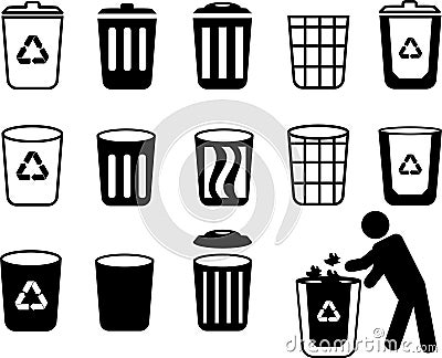 Recycle bin vector icon Vector Illustration