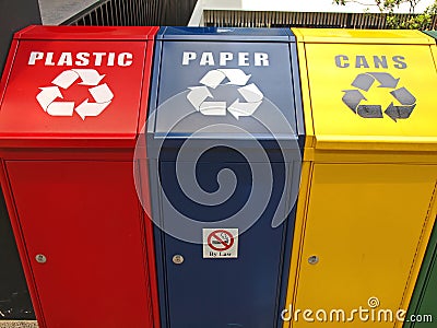 Recycle Bins Stock Photo