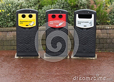 Recycle Bins Stock Photo