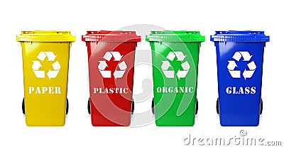 Recycle bins Stock Photo