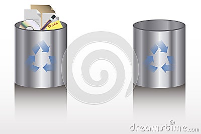 Recycle Bins Stock Photo