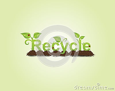 Recycle caption Vector Illustration