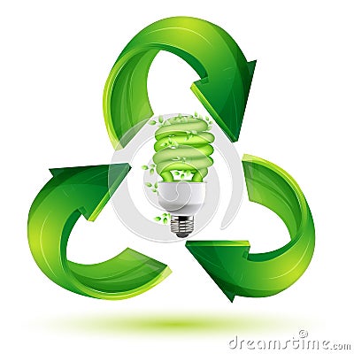 Recycle cfl Vector Illustration