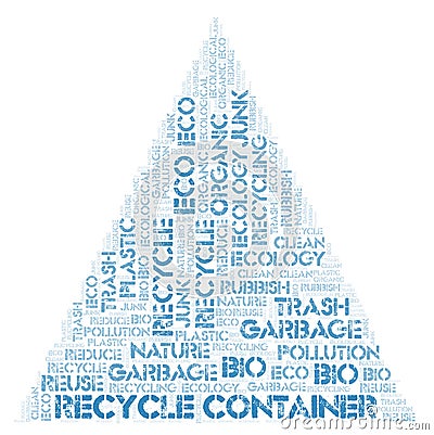 Recycle Container word cloud Stock Photo