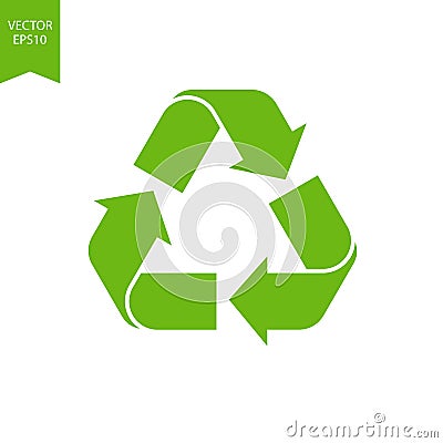 Recycle eco symbol, biodegradable icon.Recycled cycle arrows isolated. Green renew environmental of earth. Recycle logo for Cartoon Illustration