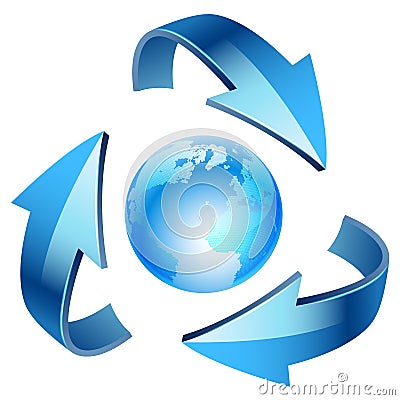 Recycle icon Vector Illustration