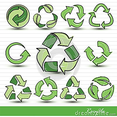 Recycle icons Vector Illustration