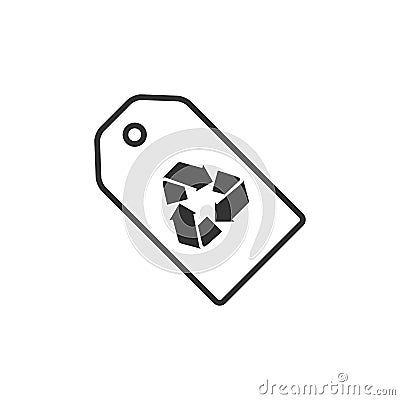 BW Icons - Recycle label Vector Illustration