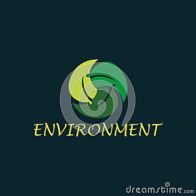 Recycle leaf logo Stock Photo