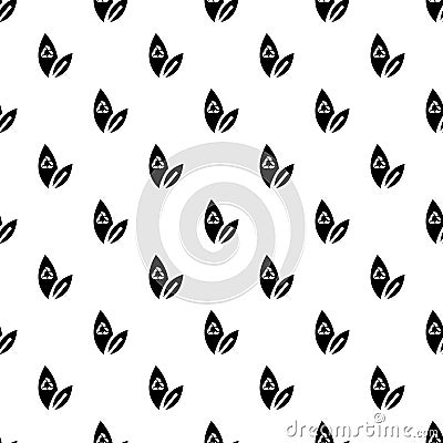 Recycle leaf pattern seamless vector Vector Illustration