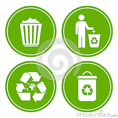 Recycle littering icon Vector Illustration
