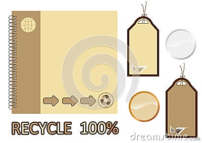 Recycle material book Stock Photo