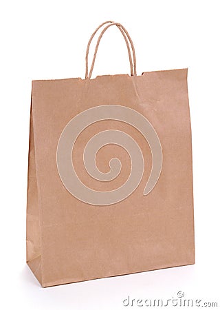 Recycle paper bag Stock Photo