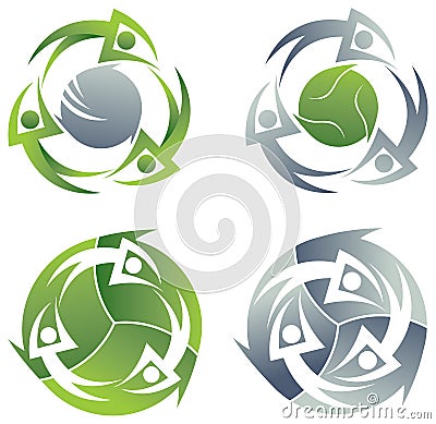 Recycle people Vector Illustration