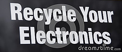 Recycle and Reuse Electronics Stock Photo