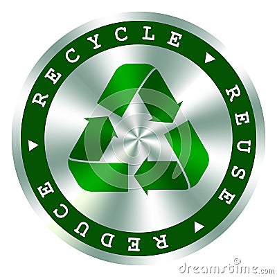 Recycle, reuse, reduce green hologram icon,arrows symbol, . Save the planet, environmental protection recycle sign Vector Illustration