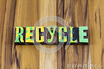 Recycle reuse reduce waste protect world Stock Photo