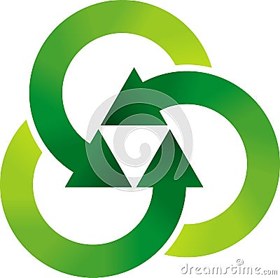 Recycle sign Cartoon Illustration