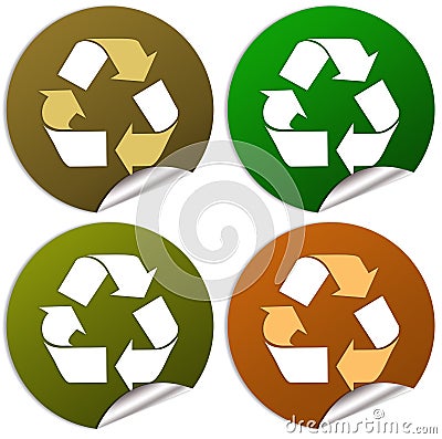 Recycle stickers Stock Photo