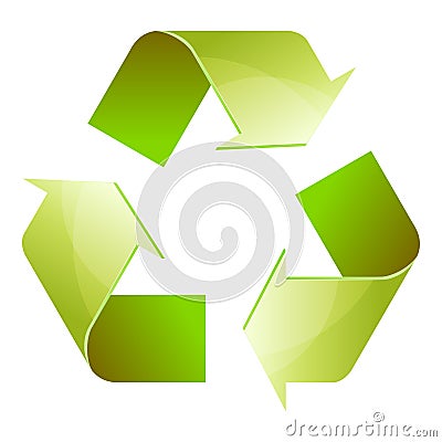 Recycle symbol of conservation green icon isolated Vector Illustration