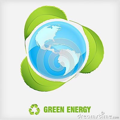 Recycle symbol, green energy Vector Illustration