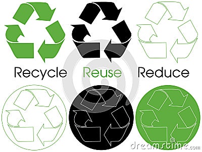 Recycle Symbols Vector Illustration