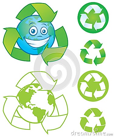Recycle Symbols Vector Illustration