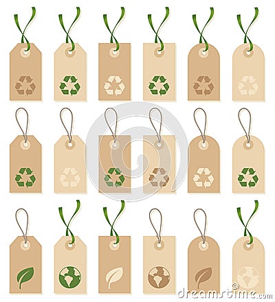 Recycle Tags Vector Illustration