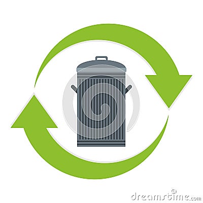 Recycle trash logo Vector Illustration