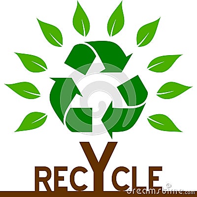 Recycle Tree Vector Illustration