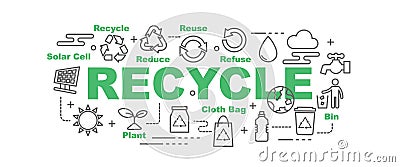 Recycle vector banner Vector Illustration