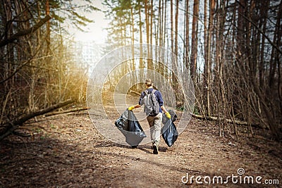 Recycle waste litter rubbish garbage trash junk clean training. Stock Photo