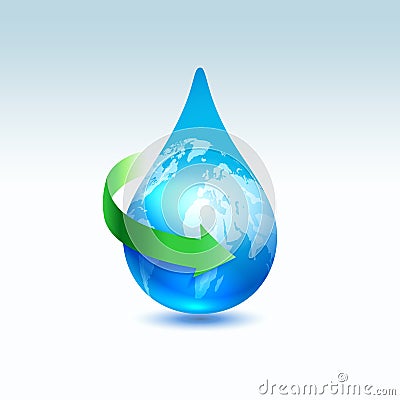 Recycle water concept Vector Illustration