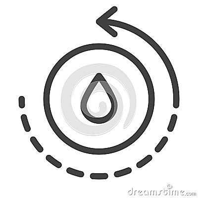 Recycle water line icon Vector Illustration
