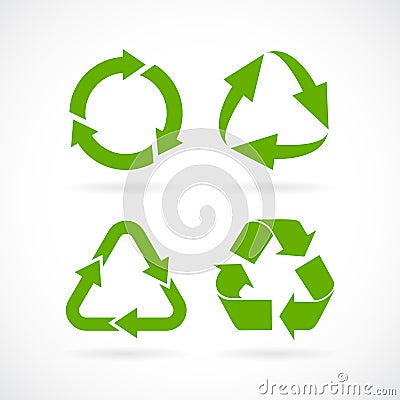 Recycled cycle arrow vector icon Vector Illustration