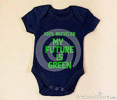 Baby grow with the future is green text Stock Photo